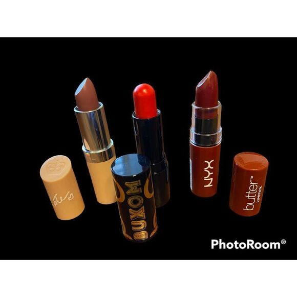 Set Of 3 Woman’s New Lipsticks In A Variety Of Colors/Brands NYX - Picture 1 of 3